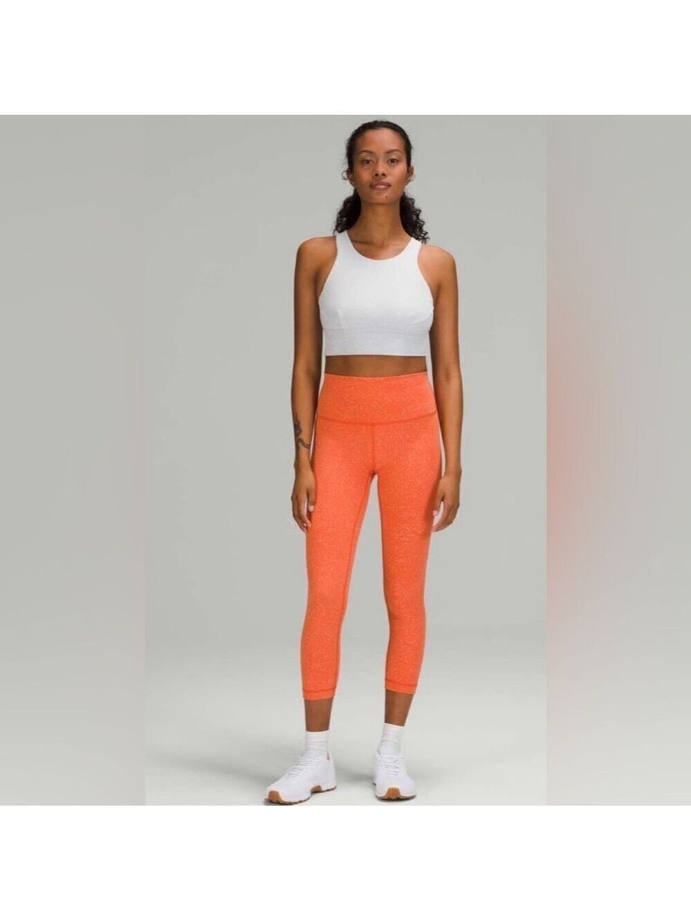 Lululemon Wunder Train High Rise Crop 23" Warm Coral Size 10